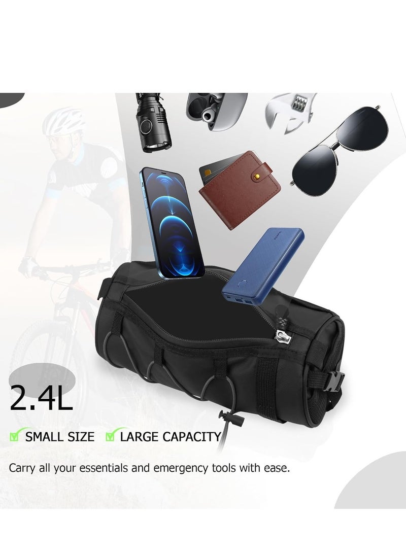 Bike Handlebar Bags for Bicycles Frame Scooter Storage With Waterproof Zipper Large Capacity Shoulder Mountain Road Accessories Cycling Travel