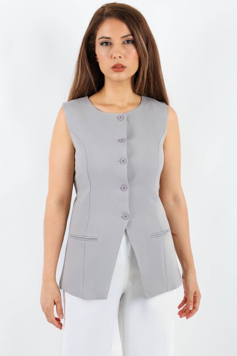 Women's Finery Gray Vest