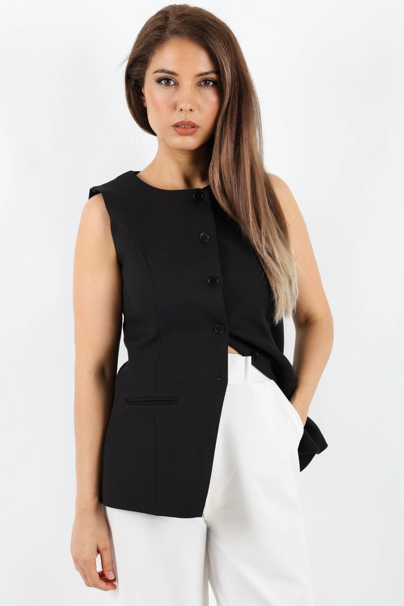 Women's Finery Black Vest