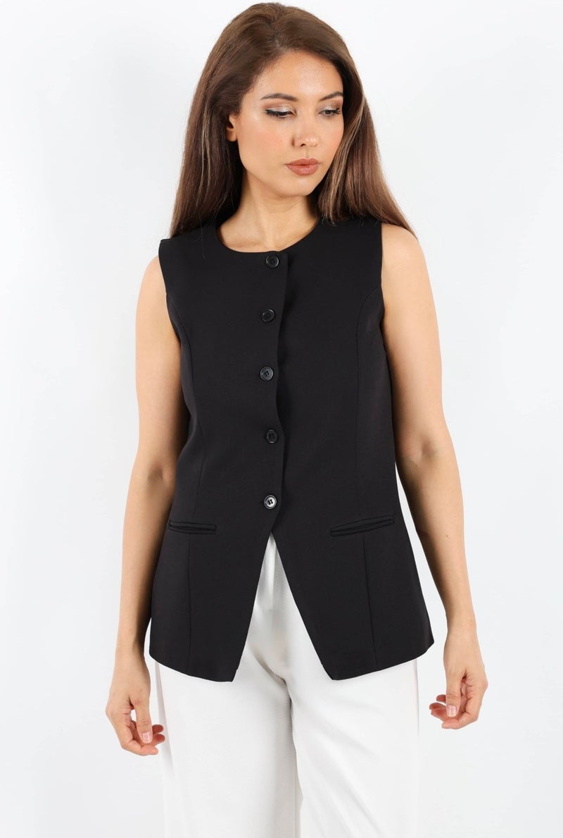 Women's Finery Black Vest