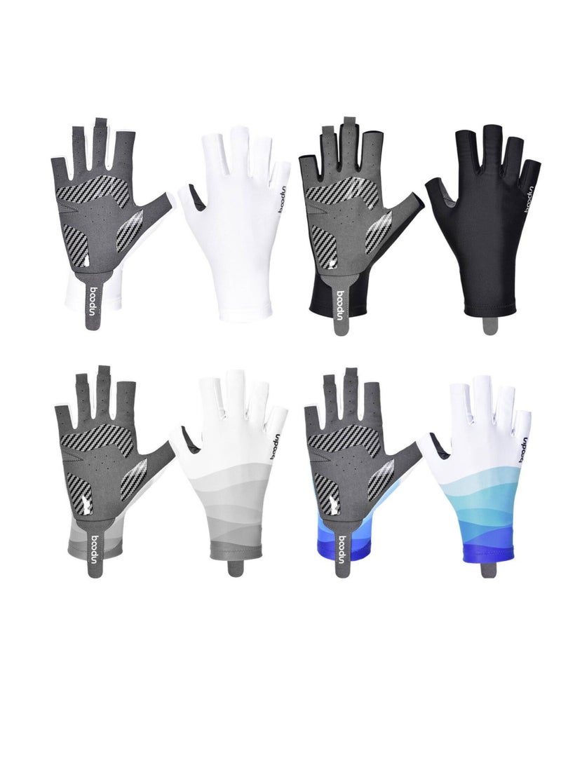 Outdoor Fishing Half Short Finger Breathable Anti Slip Gloves