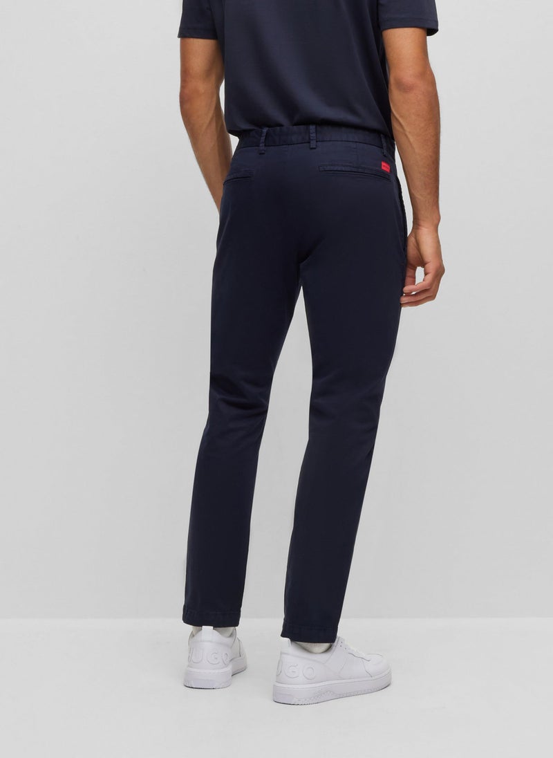 Slim-fit chinos in stretch-cotton gabardine