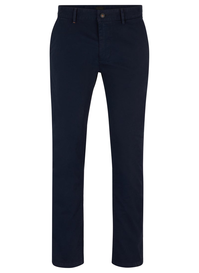 Slim-fit chinos in stretch-cotton satin