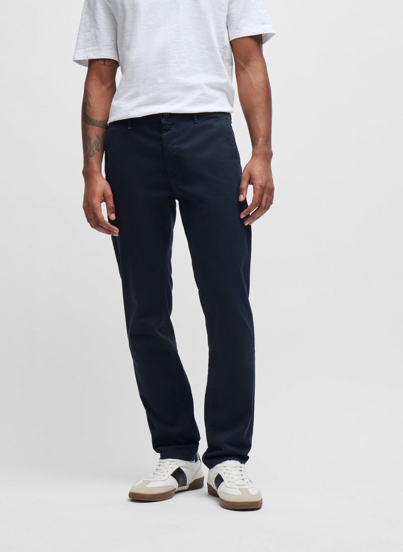 Slim-fit chinos in stretch-cotton satin