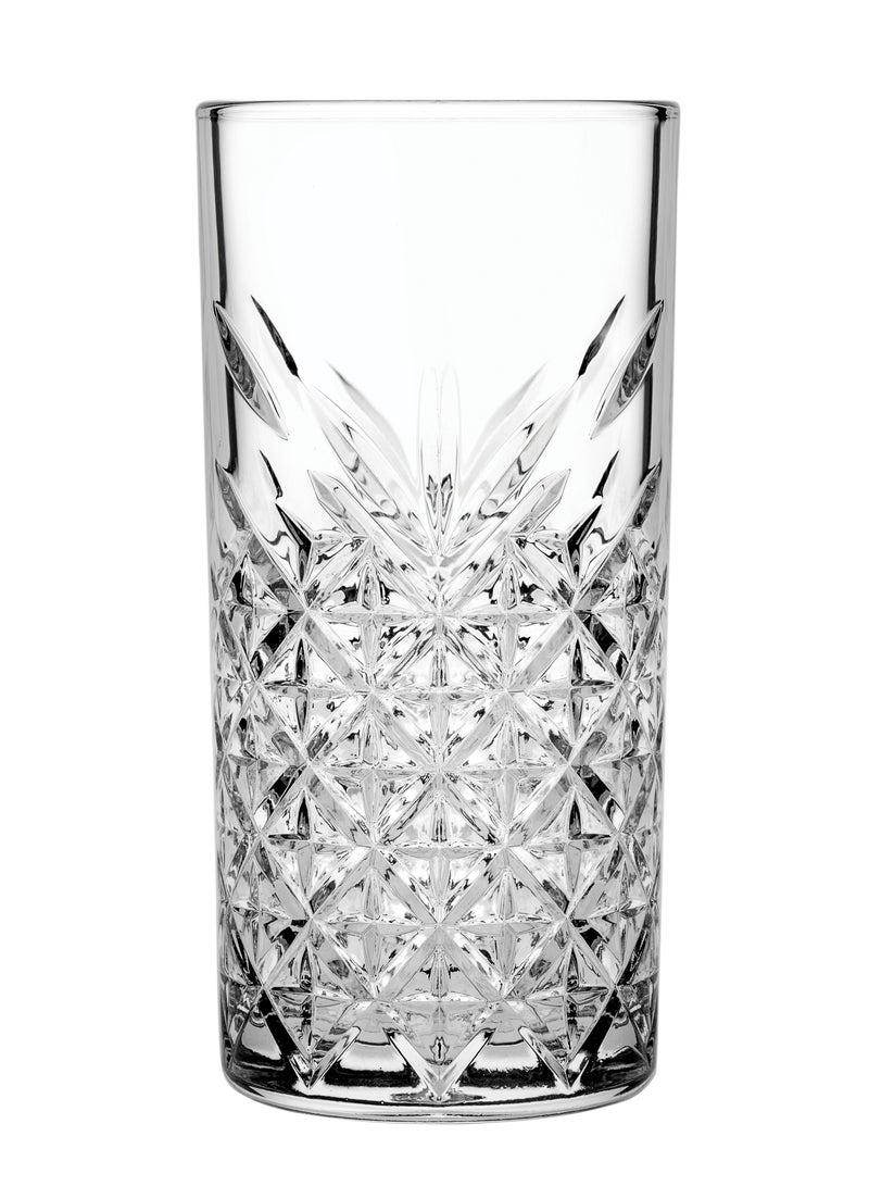 4 Pieces Timeless Long Drink Tumbler, 450 Ml, 160.5 Mm Height, 77.5 Mm Diameter Clear