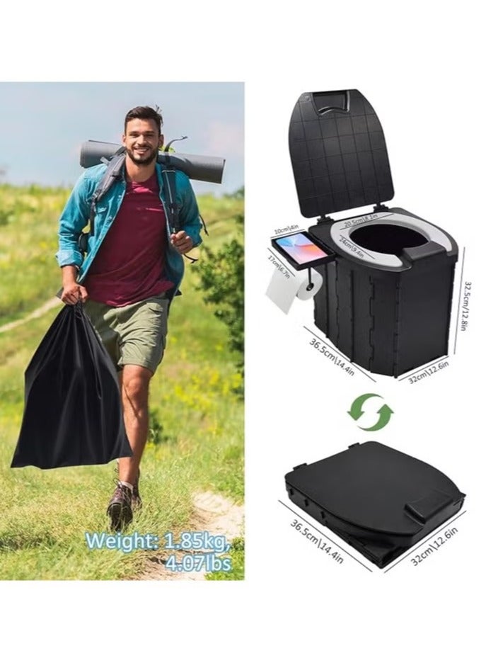 Portable Toilet Camping Toilet Outdoor Toilet Car Toilet Folding Stool Travel Potty Suitable for Camping Hiking Boating Traffic Jam