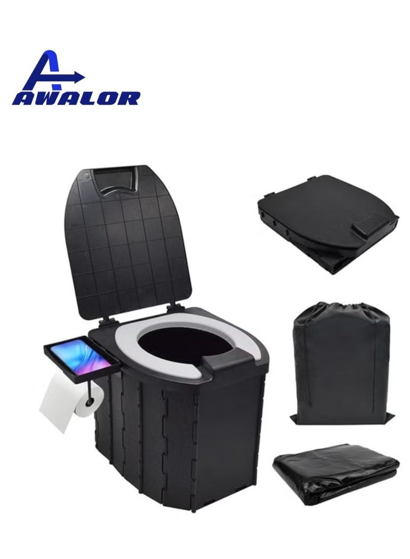 Portable Toilet Camping Toilet Outdoor Toilet Car Toilet Folding Stool Travel Potty Suitable for Camping Hiking Boating Traffic Jam