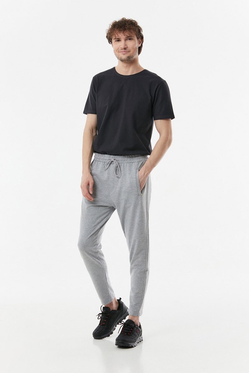 Sweatpants with Lace Waist and Zipper Pocket