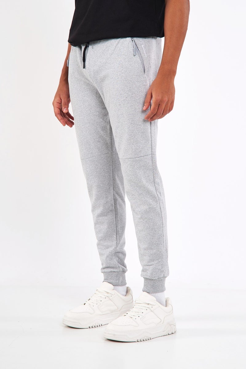 Men's Gray Elastic Leg Sweatpants