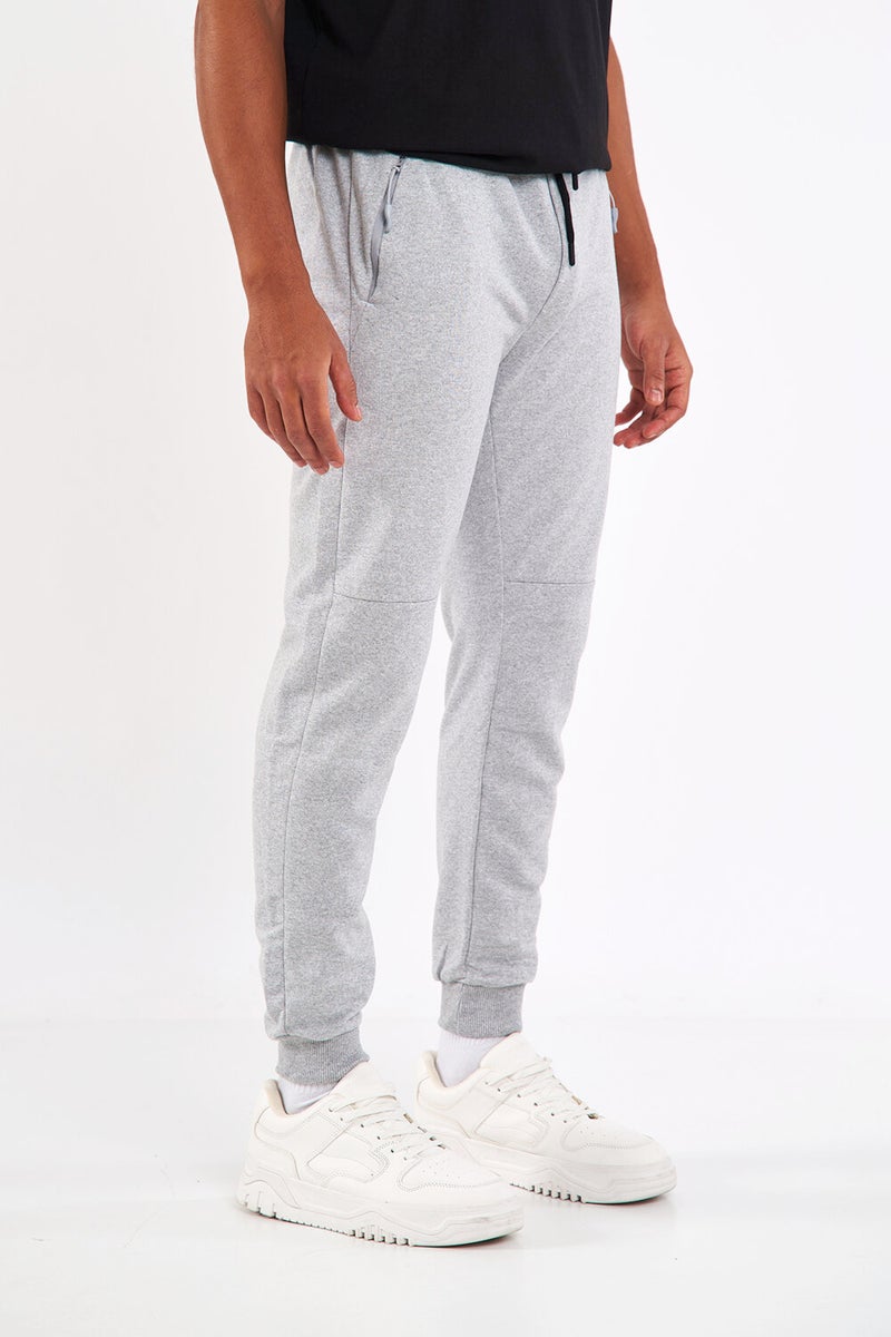 Men's Gray Elastic Leg Sweatpants