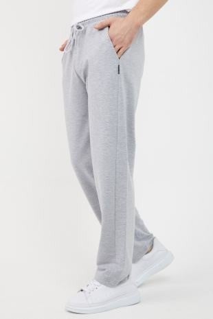 Grey-Navy Blue Men's Straight Leg Comfortable Cut 2-Piece Sweatpants Pack