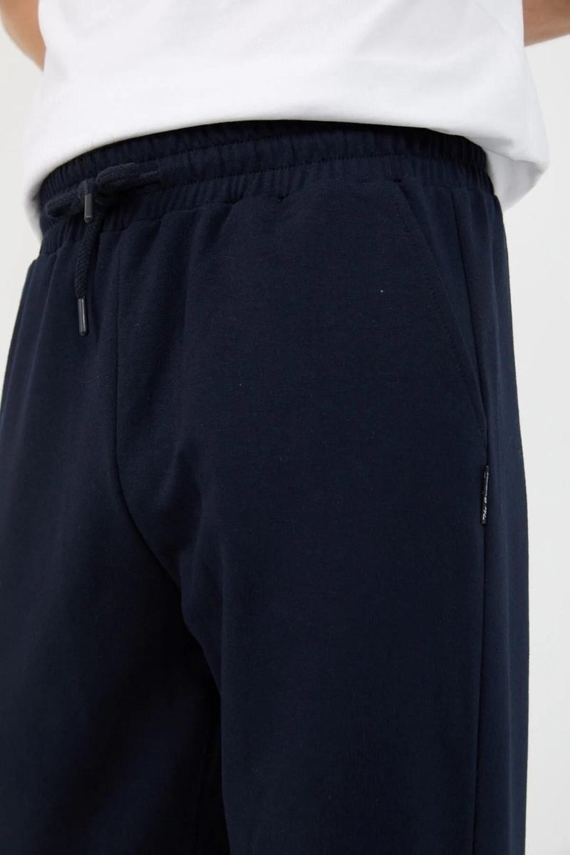 Grey-Navy Blue Men's Straight Leg Comfortable Cut 2-Piece Sweatpants Pack