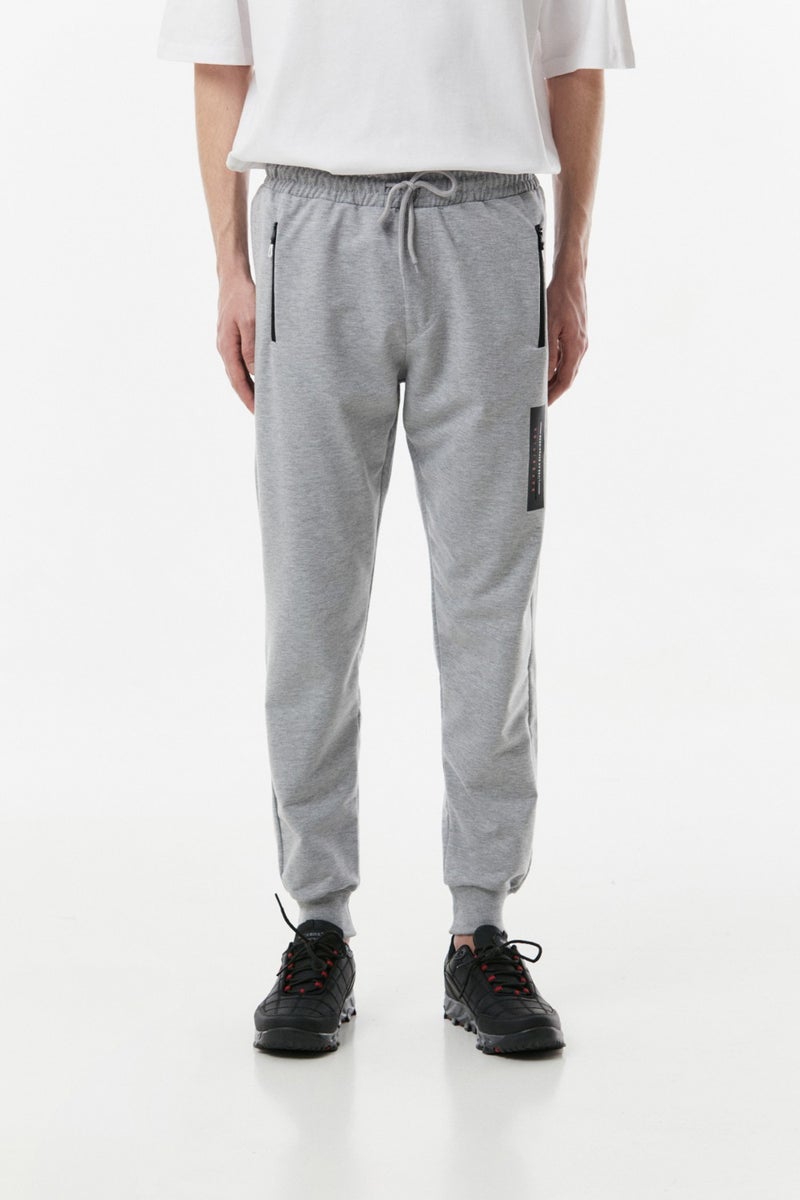 Printed Pocket Zipper Sweatpants