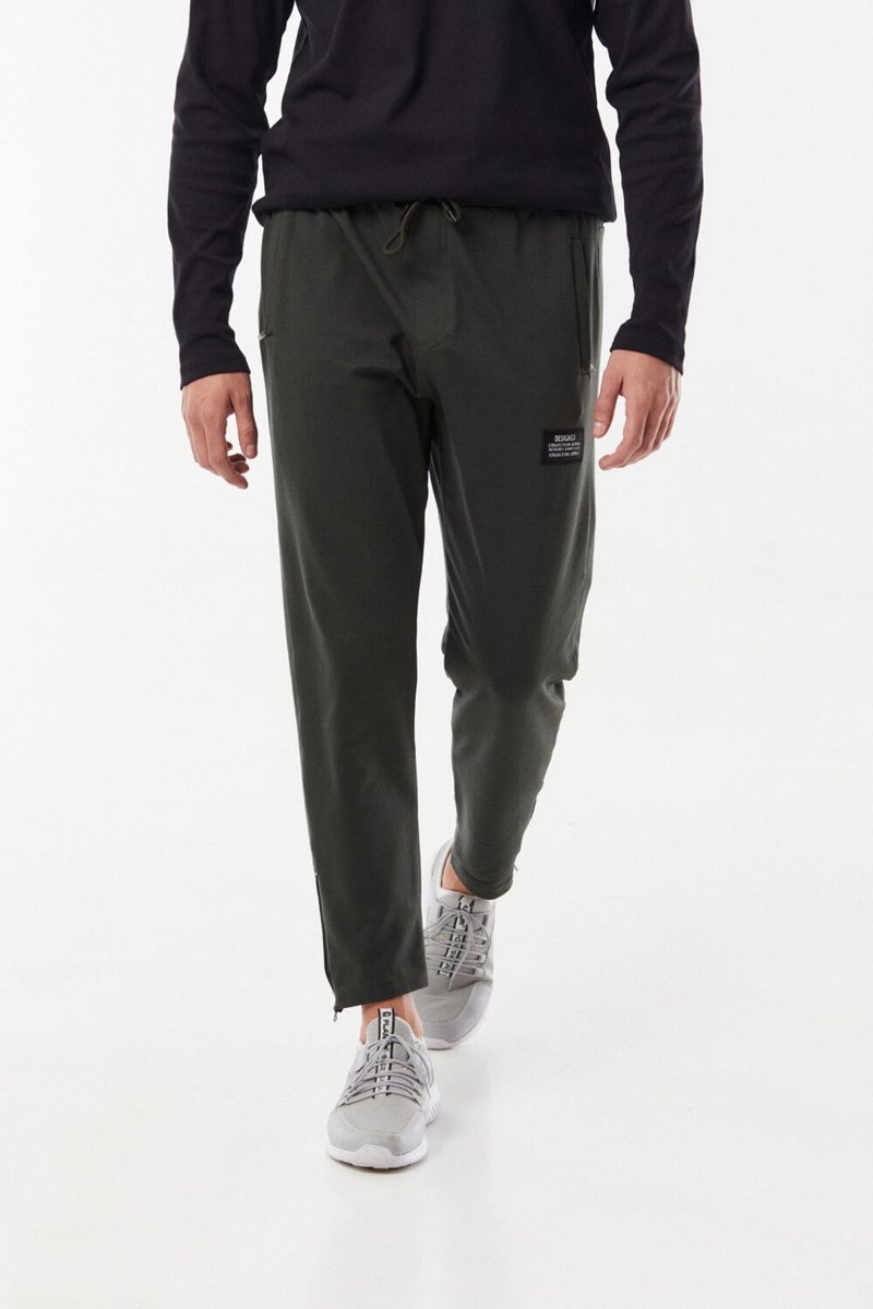 Sweatpants with Zippered Legs and Elastic Waistband