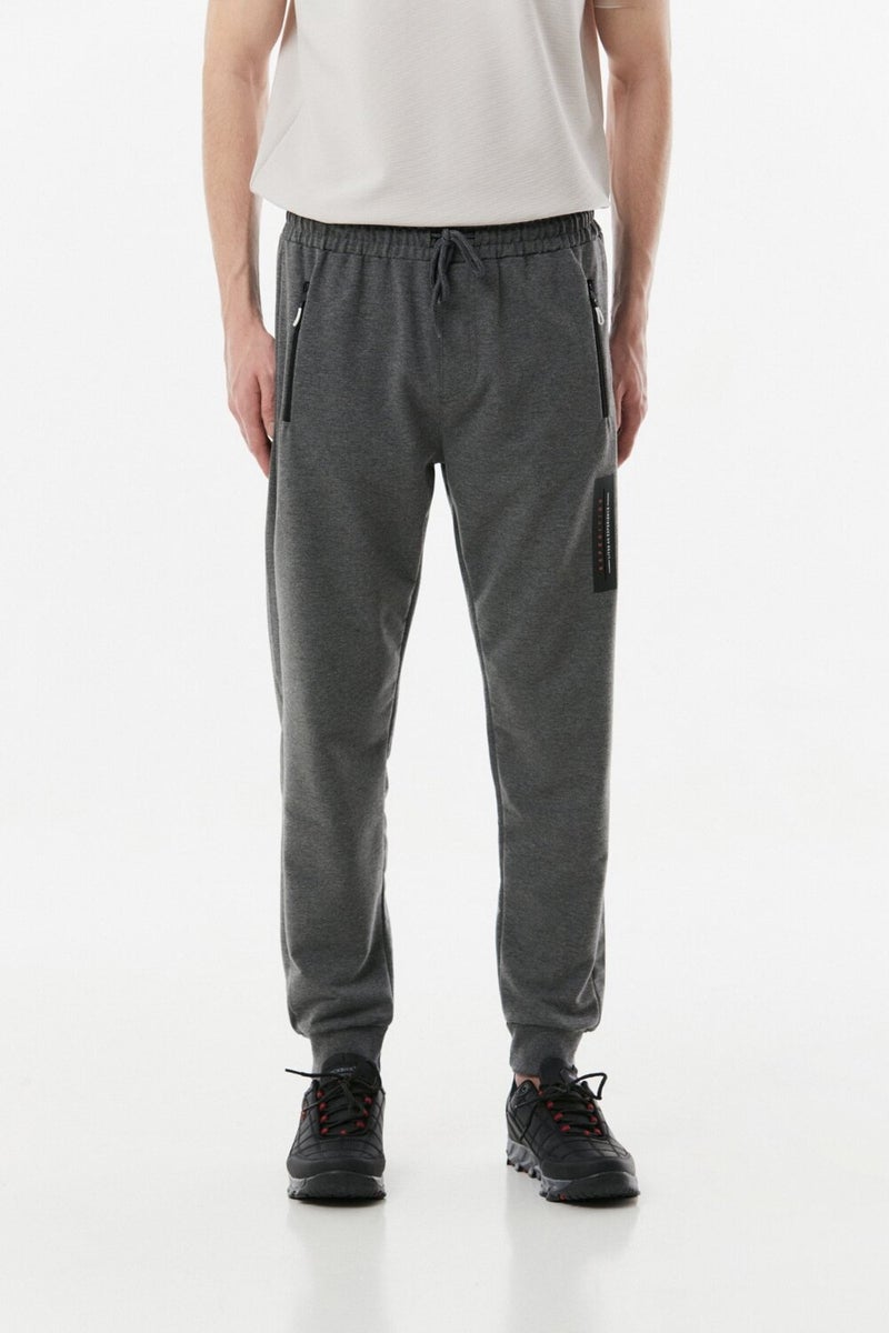 Printed Pocket Zipper Sweatpants