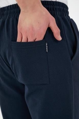 Black-Grey-Navy Blue 3-Piece Men's Sweatpants Labeled Back and Side Pockets Regular Fit