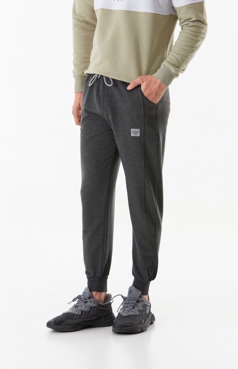 Printed Elastic Waist Jogger Sweatpants