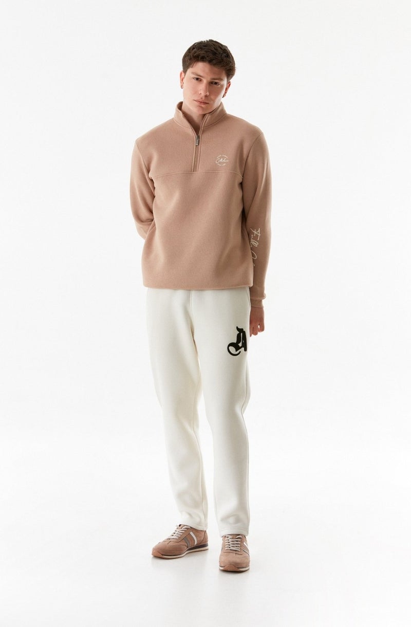 Letter Embroidered Pocket Sweatpants