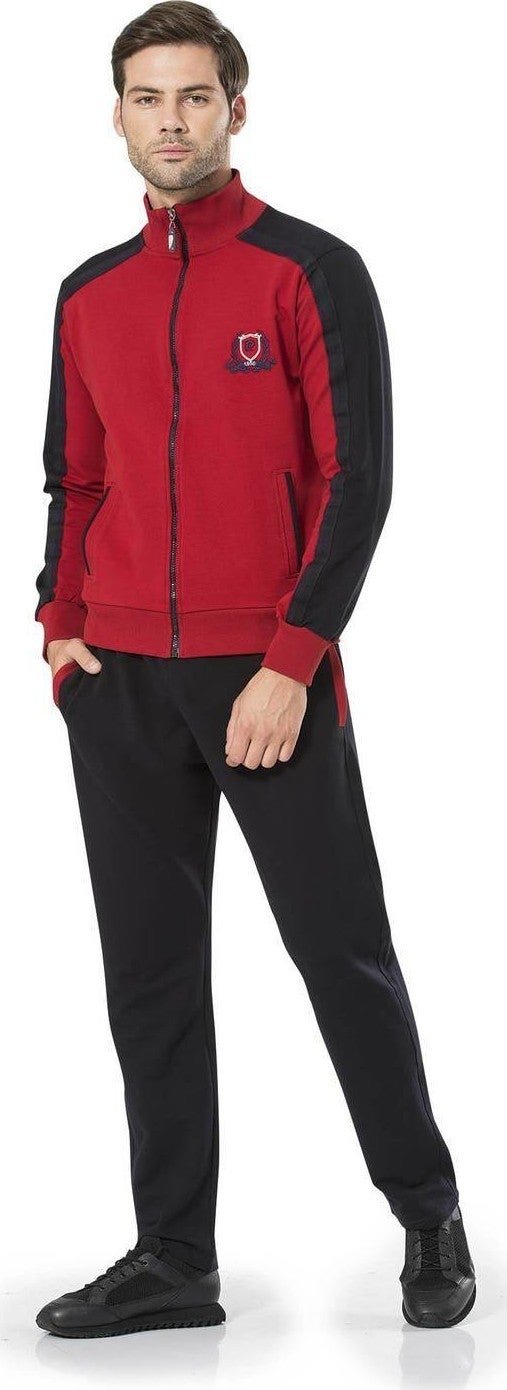 Men's Zippered Pocket Tracksuit Suit