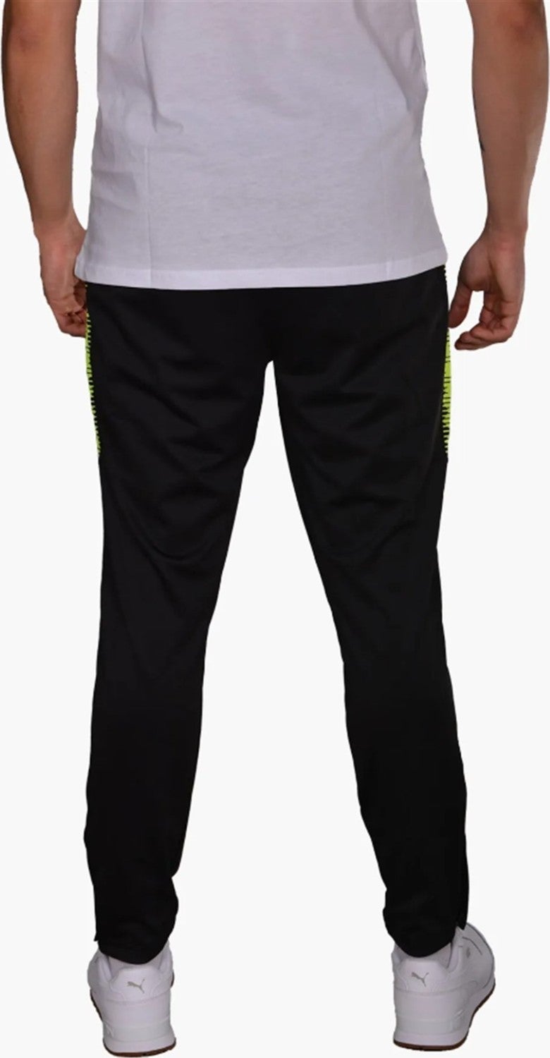 Rhythm - Men's Lycra Black-Yellow Tracksuit Bottoms