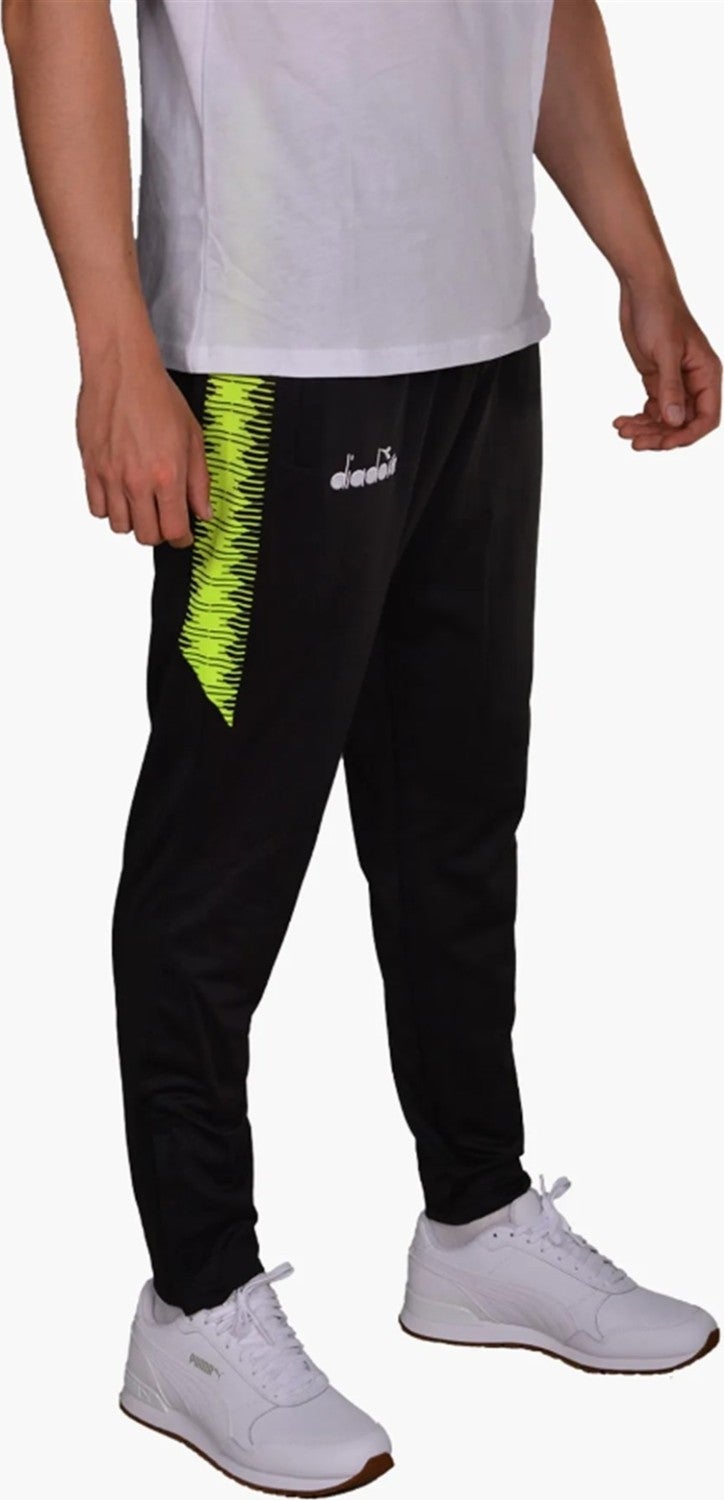 Rhythm - Men's Lycra Black-Yellow Tracksuit Bottoms