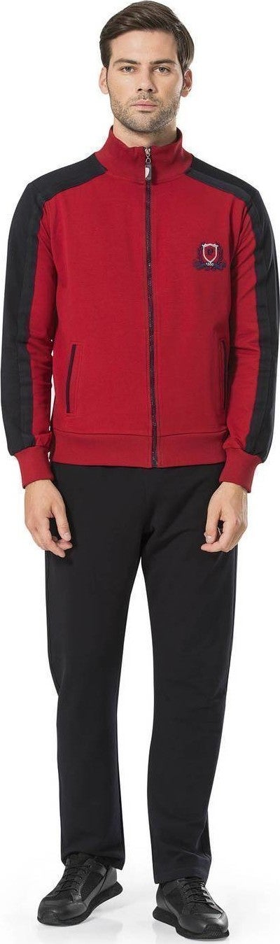 Men's Zippered Pocket Tracksuit Suit