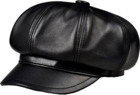 Vintage Vegan Leather Cap Hat