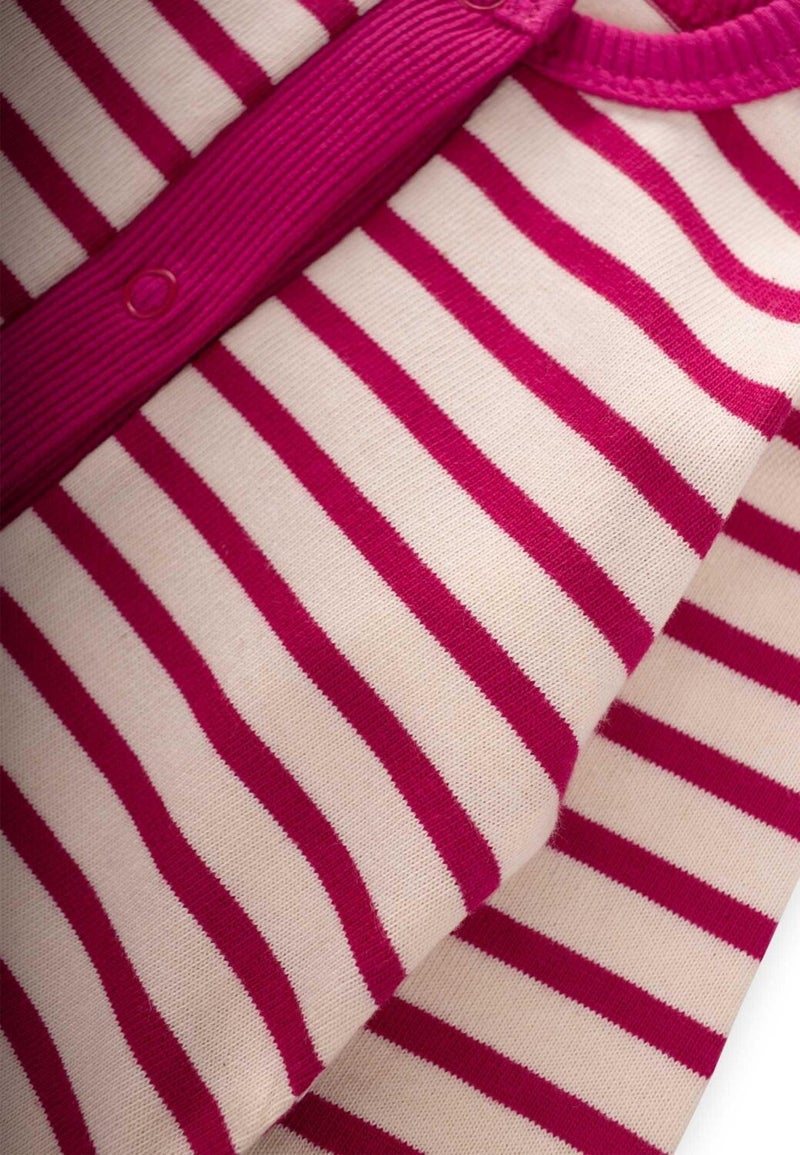 Striped Knitted Jumpsuit for 0-3 Years Fuchsia