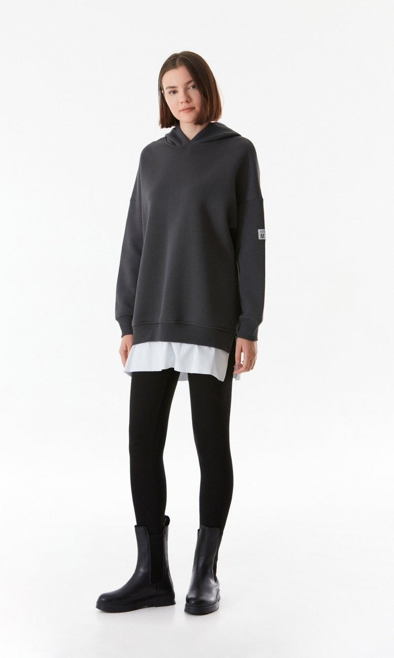 Basic Hooded Oversize Sweatshirt