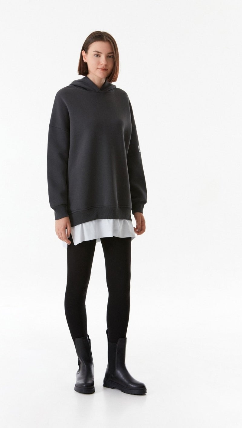 Basic Hooded Oversize Sweatshirt