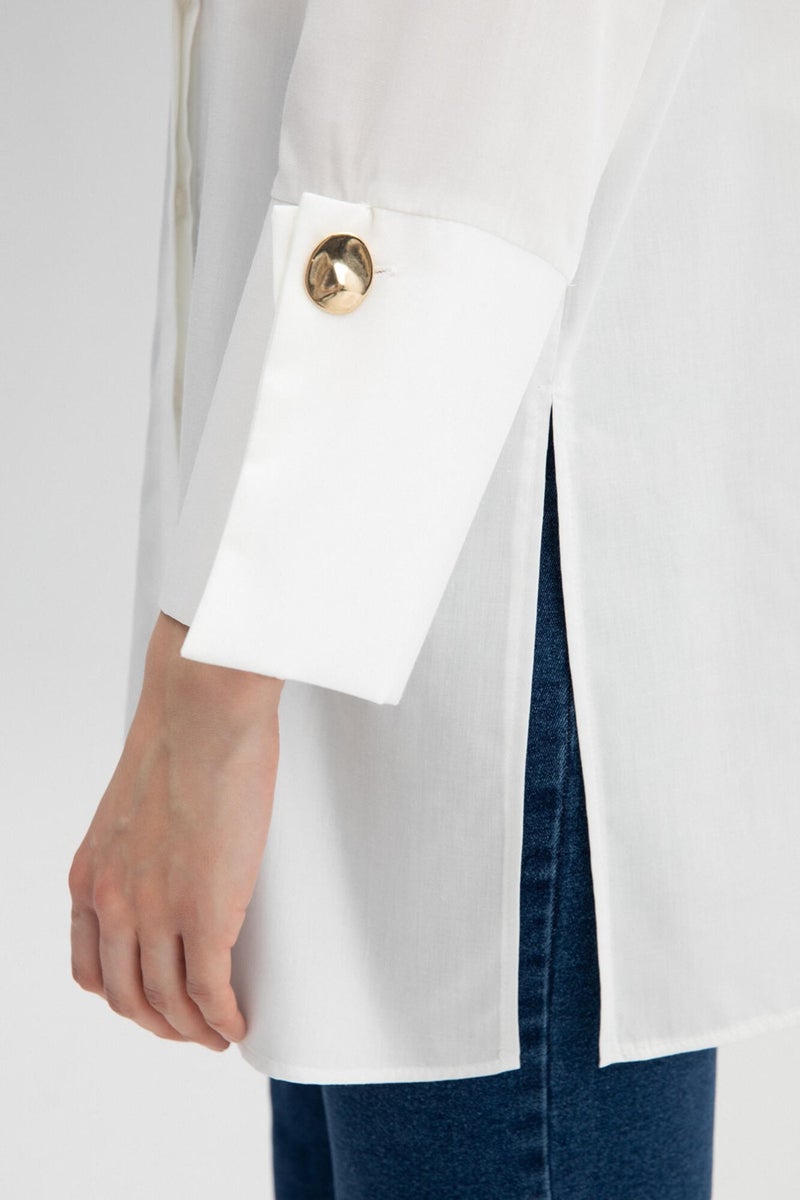 Touche Wide Cuff Poplin Shirt