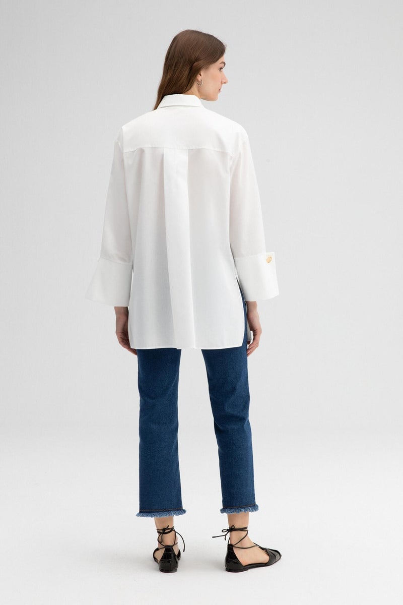 Touche Wide Cuff Poplin Shirt