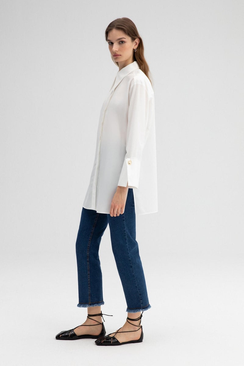 Touche Wide Cuff Poplin Shirt