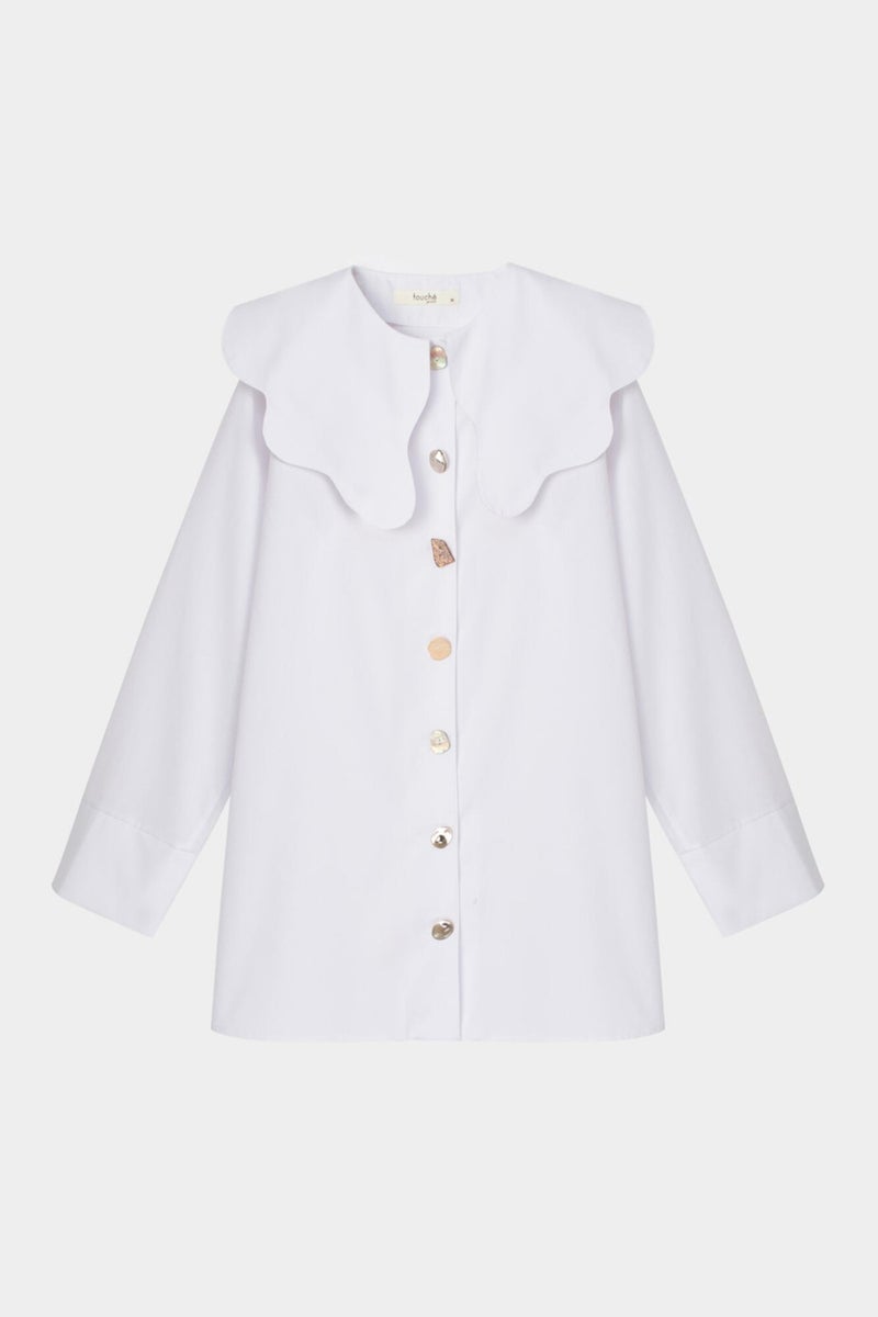 Touche Wide Collar Poplin Shirt