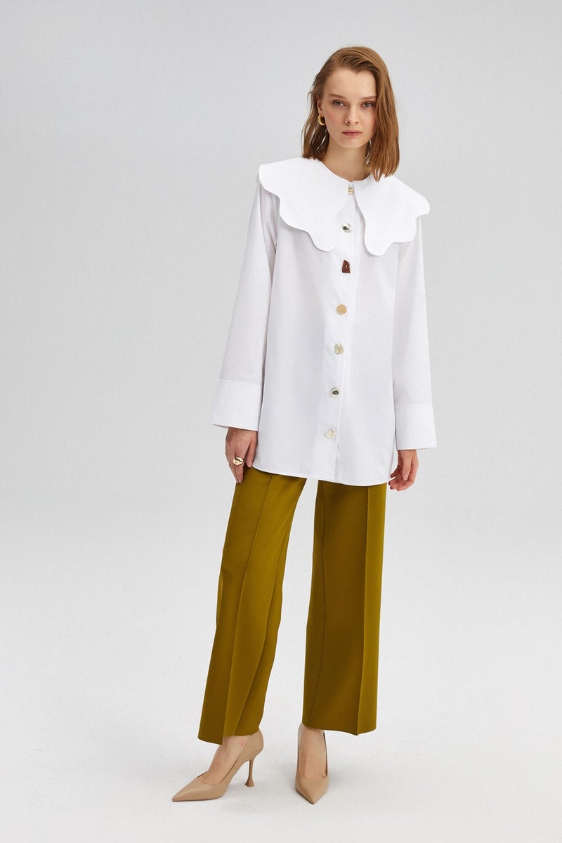 Touche Wide Collar Poplin Shirt