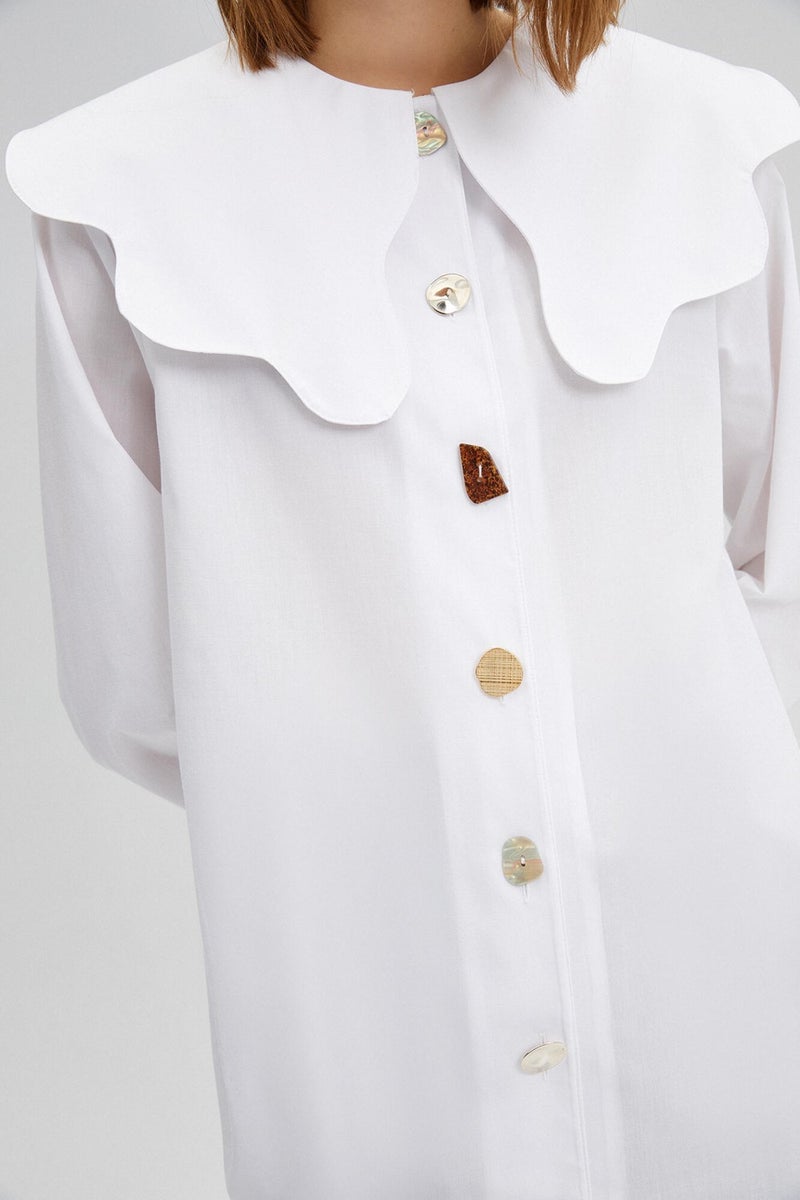 Touche Wide Collar Poplin Shirt