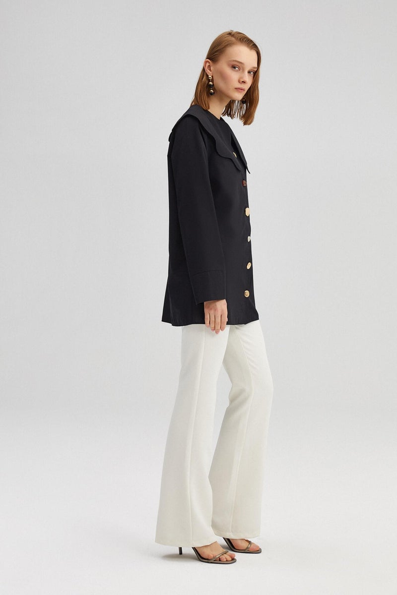 Touche Wide Collar Poplin Shirt