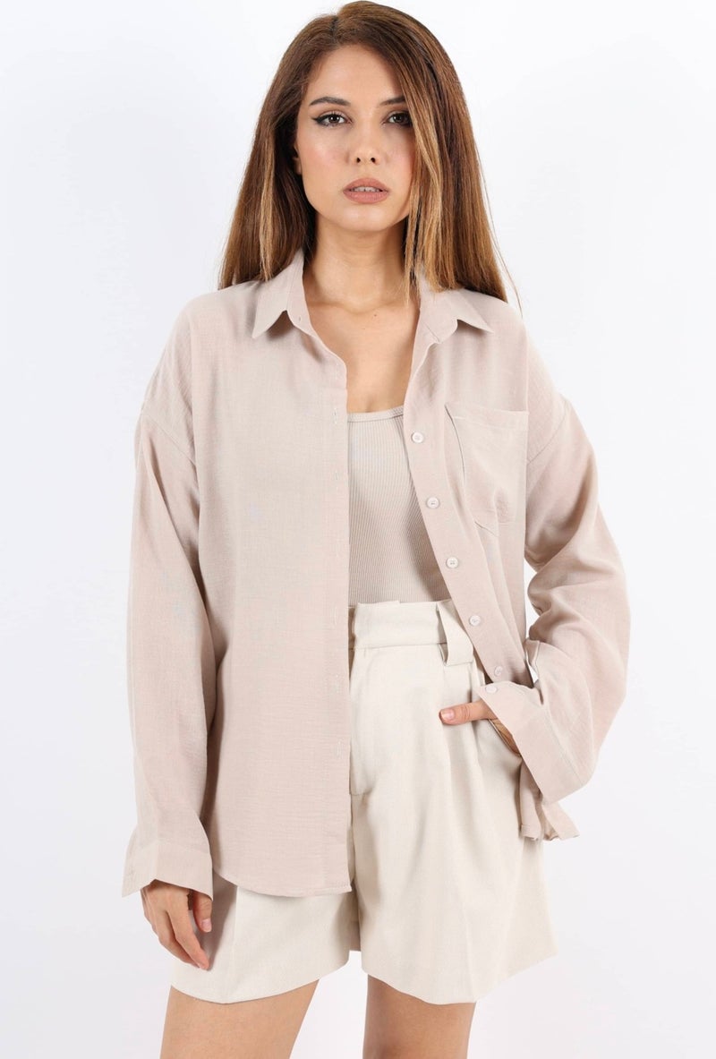 Women's Well Stone Linen Shirt