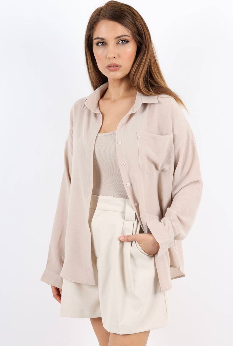 Women's Well Stone Linen Shirt