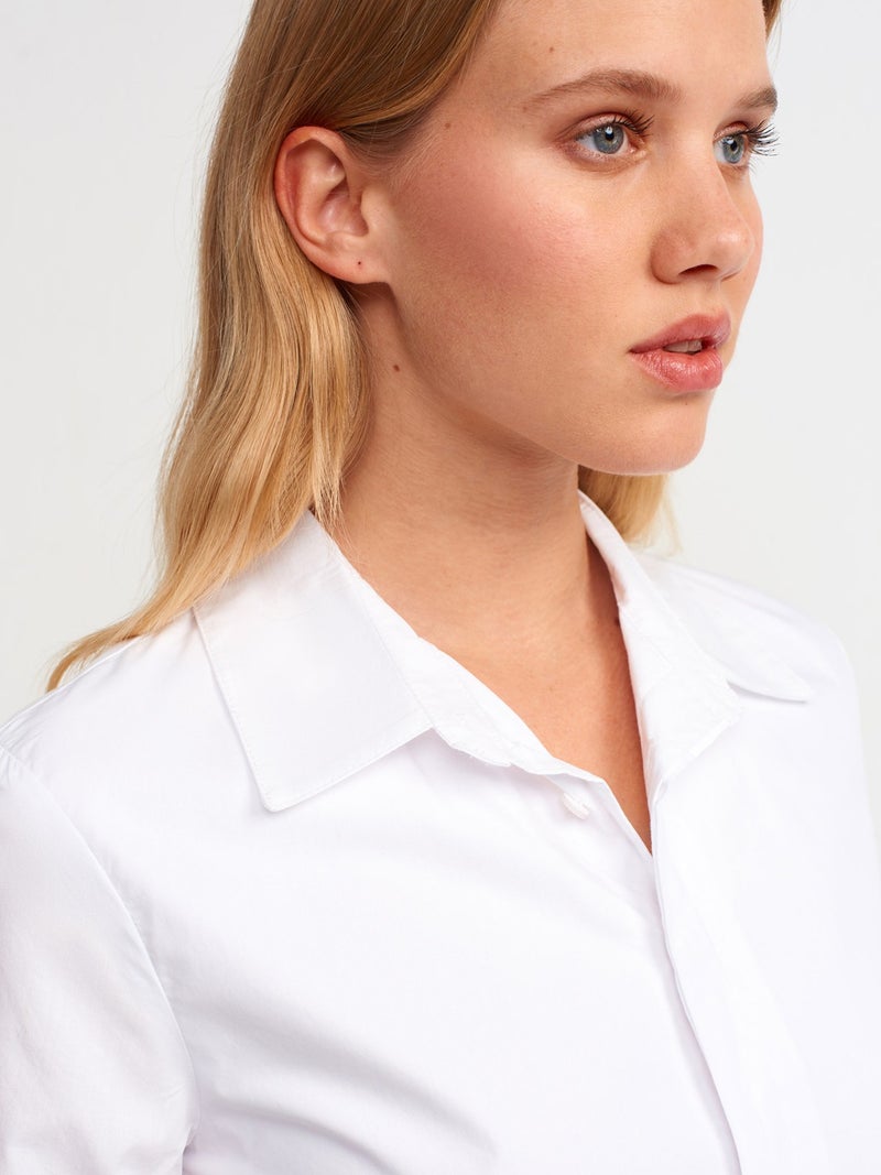 50181 Window Detailed Shirt-White