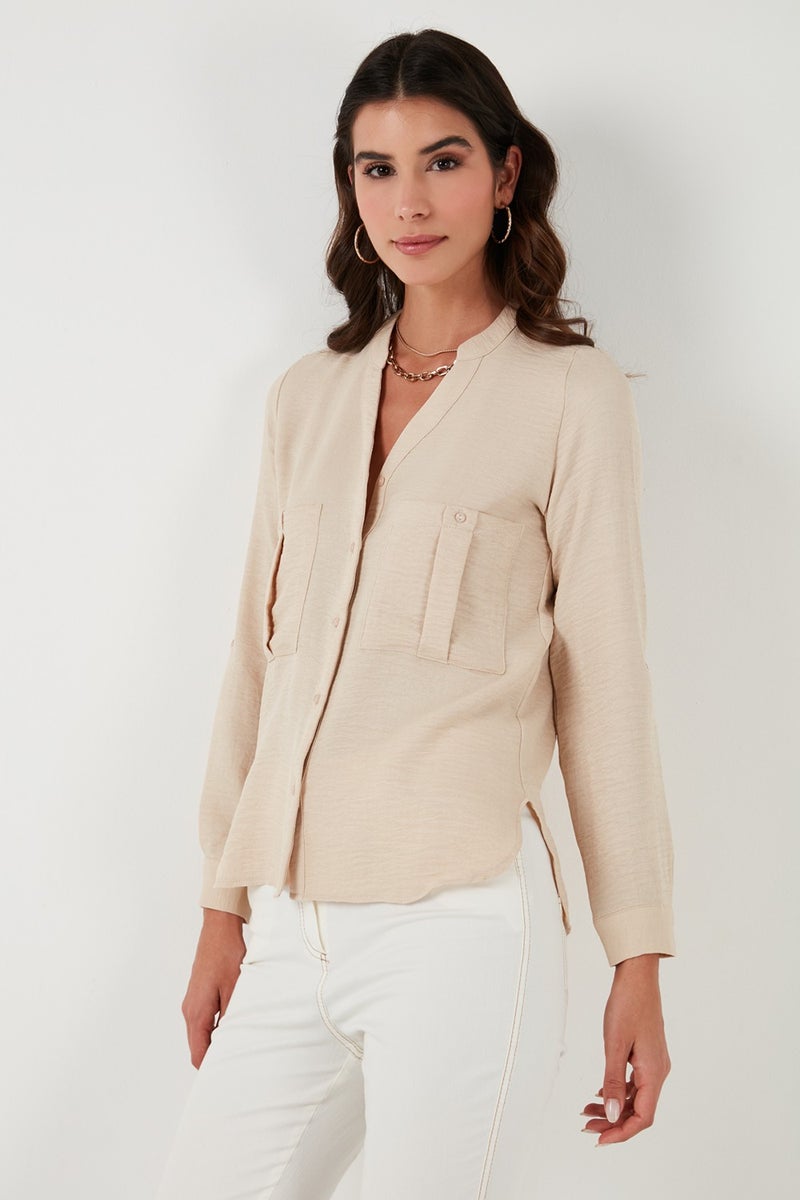 Regular Fit Collar Shirt Women's Shirt 67044872S4