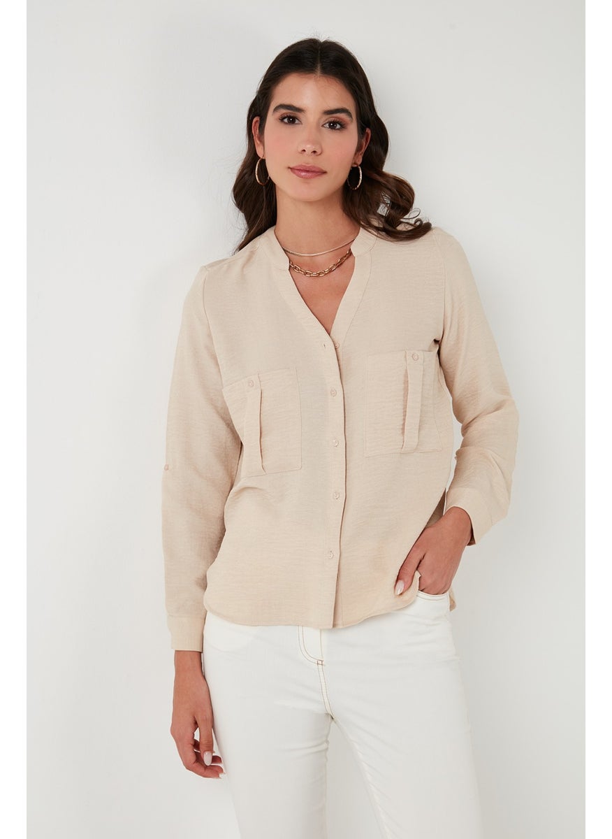 Regular Fit Collar Shirt Women's Shirt 67044872S4