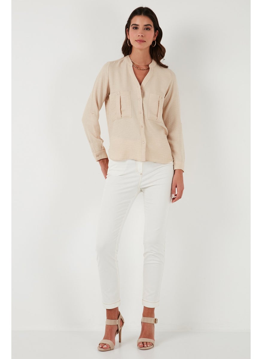 Regular Fit Collar Shirt Women's Shirt 67044872S4
