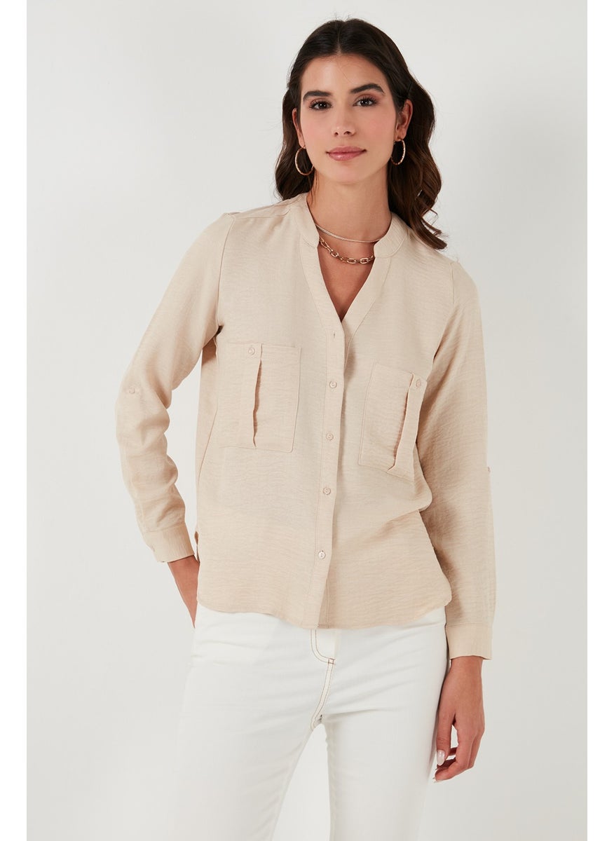 Regular Fit Collar Shirt Women's Shirt 67044872S4