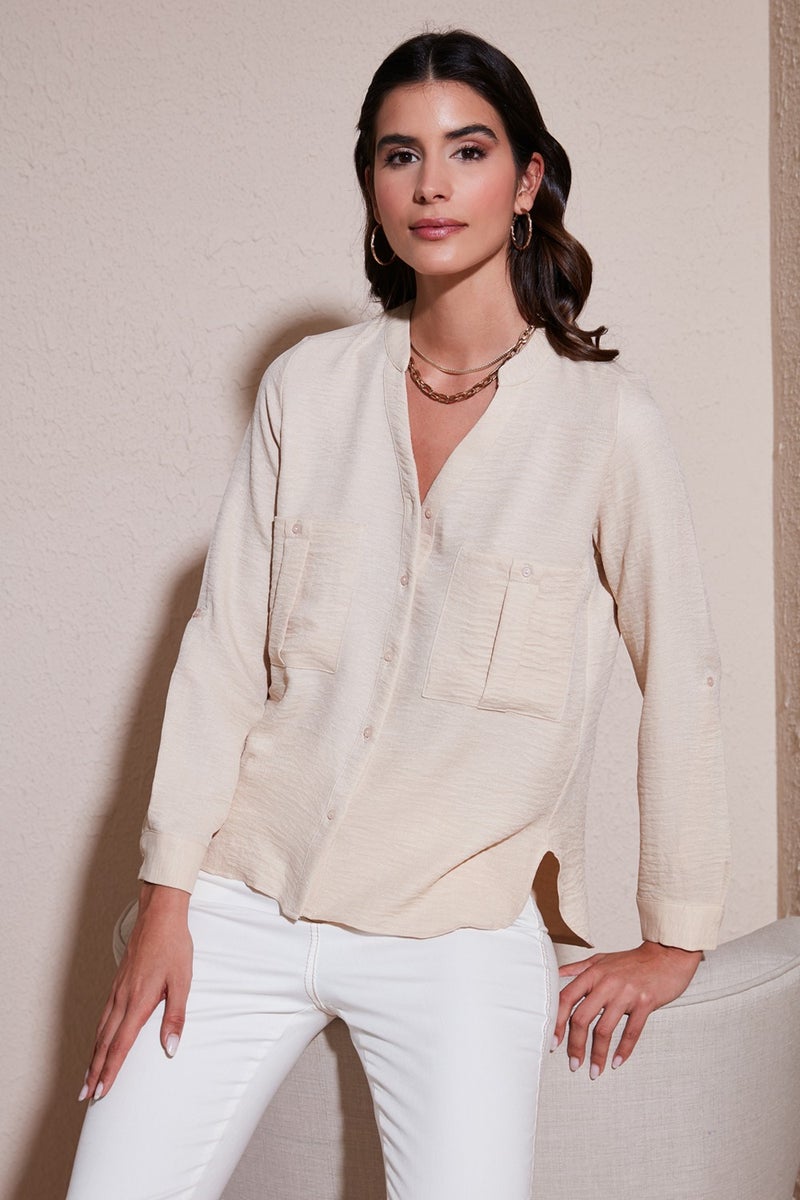 Regular Fit Collar Shirt Women's Shirt 67044872S4