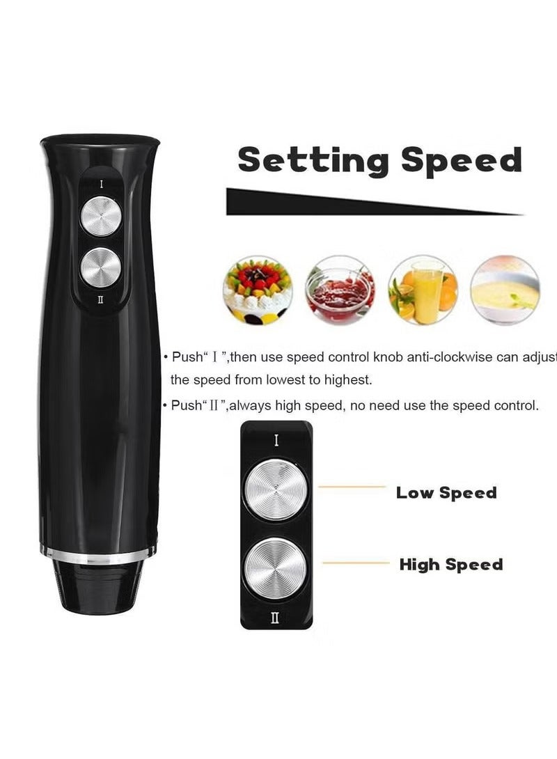 4-in-1 Juicer & Blender - Compact Electric Blender, Juicer, Chopper & Grinder Stainless Steel Blades 800W