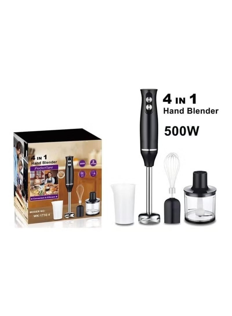 4-in-1 Juicer & Blender - Compact Electric Blender, Juicer, Chopper & Grinder Stainless Steel Blades 800W