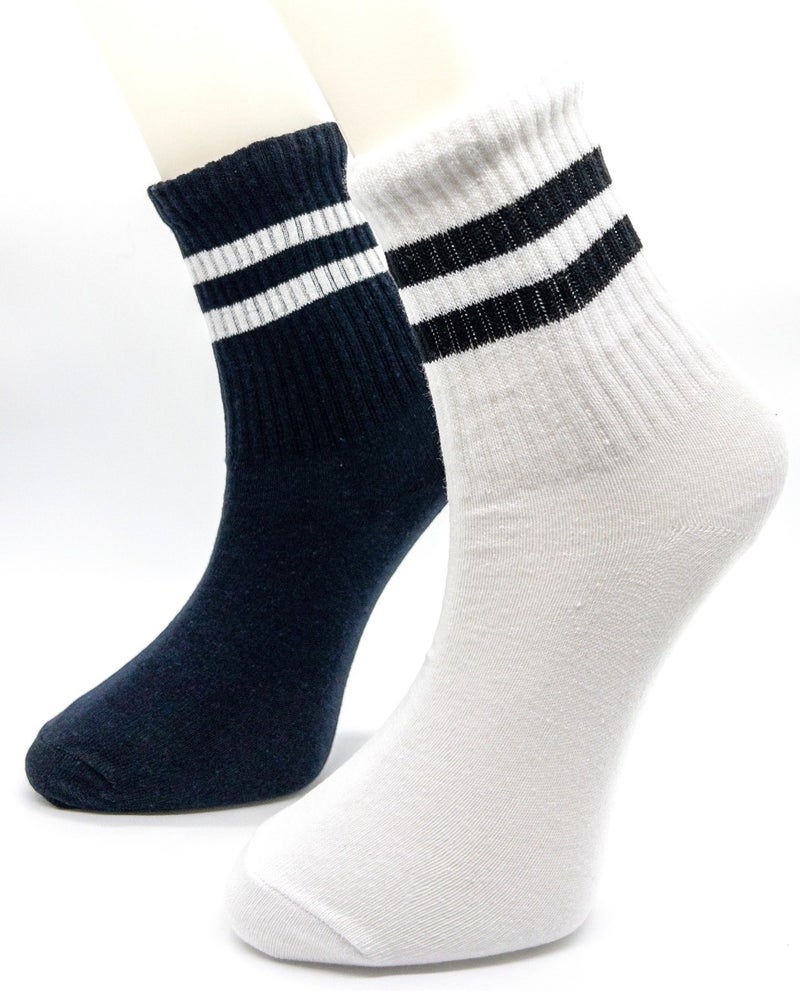 12 Pairs Unisex Solid Colors Tennis Socks