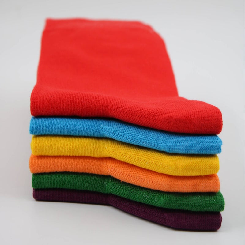 6-Pack Colorful Unisex Socks