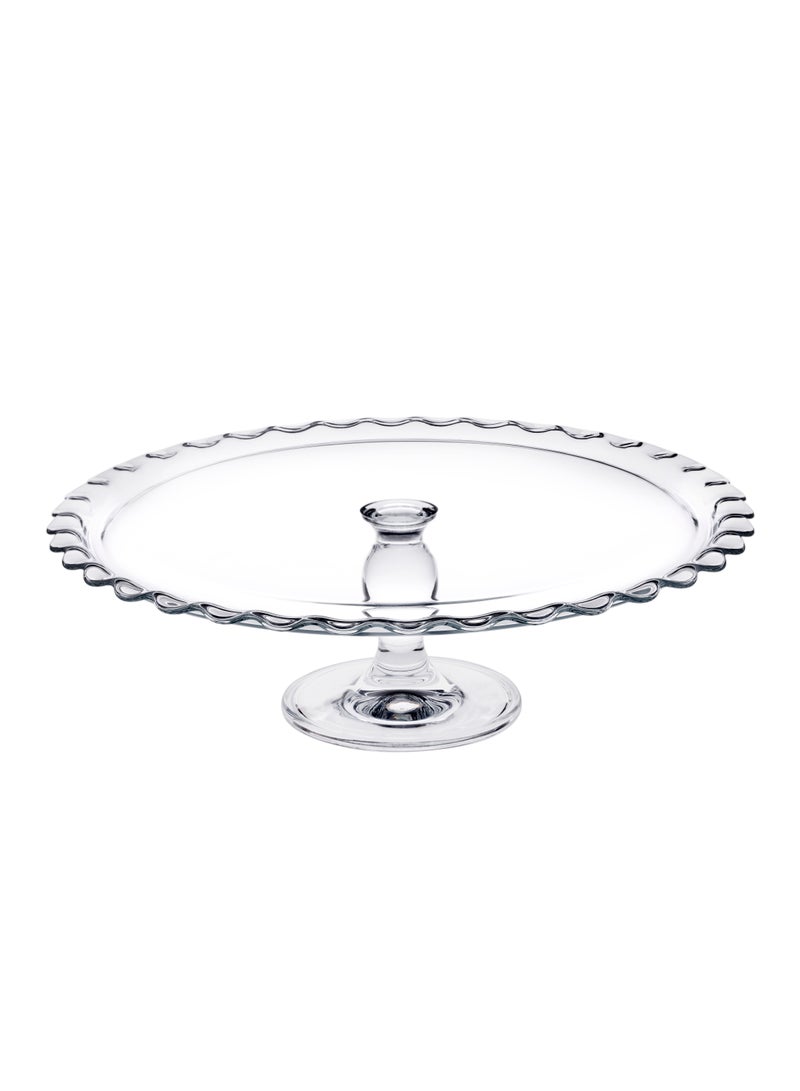 Maxi Patisserie Footed Glass Serving Plate, 370 Mm Diameter, 117 Mm Height